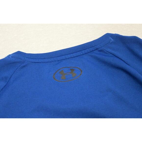 Under Armour Gym Shirt The Tech Tee HeatGear Blue Athletic Mens Size XL - Picture 10 of 10